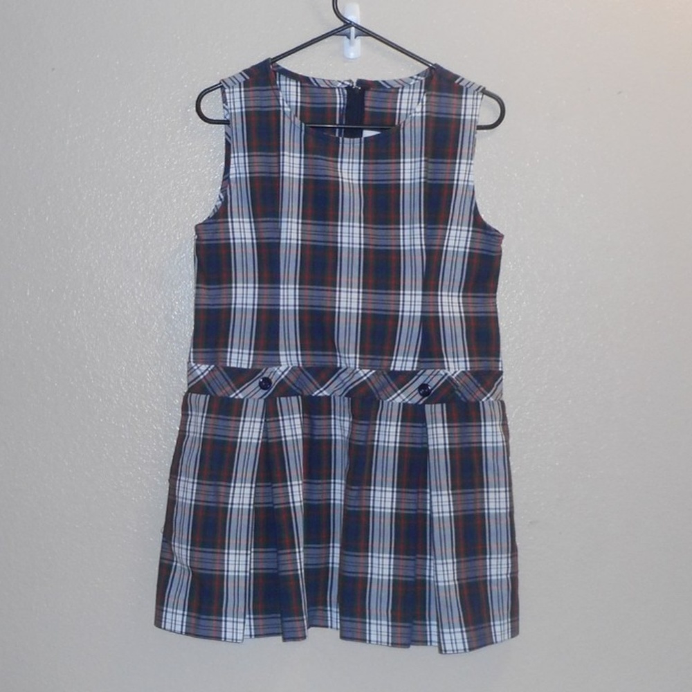 School Uniform Plaid Jumper dress